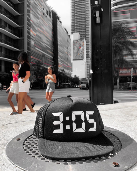 Black 3:05 trucker